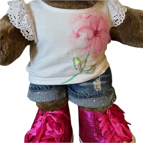 Build -A -Bear Workshop Retired Bearemy Brown Teddy Bear  15" with Cute Outfit - Picture 4 of 8